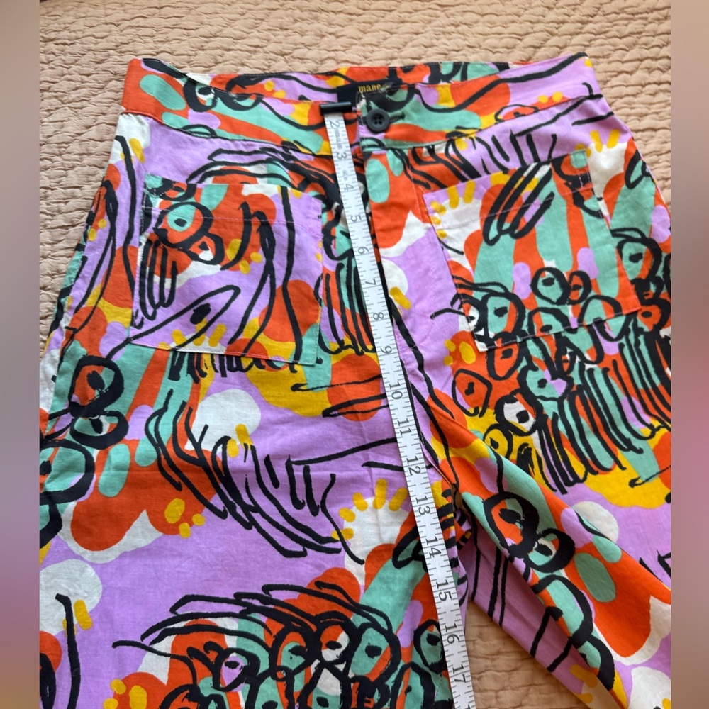 Nooworks Colorful Abstract Pants, Medium, Like New! Made in USA - Picture 4 of 7